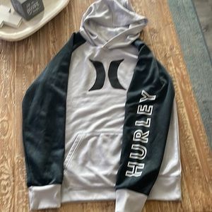Hurley, Nike dry fit hoodie. GUC, small spot on pocket .  Grey with black